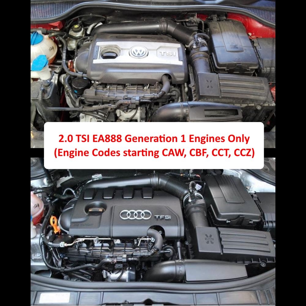 Ramair Red Ramair Air Filter & Heat Shield Induction Intake Kit EA888 2.0 TSI TFSI Audi A3 (8P), Skoda Octavia (1Z), Seat Leon (1P), VW Golf GTI (mk6), VW Scirocco