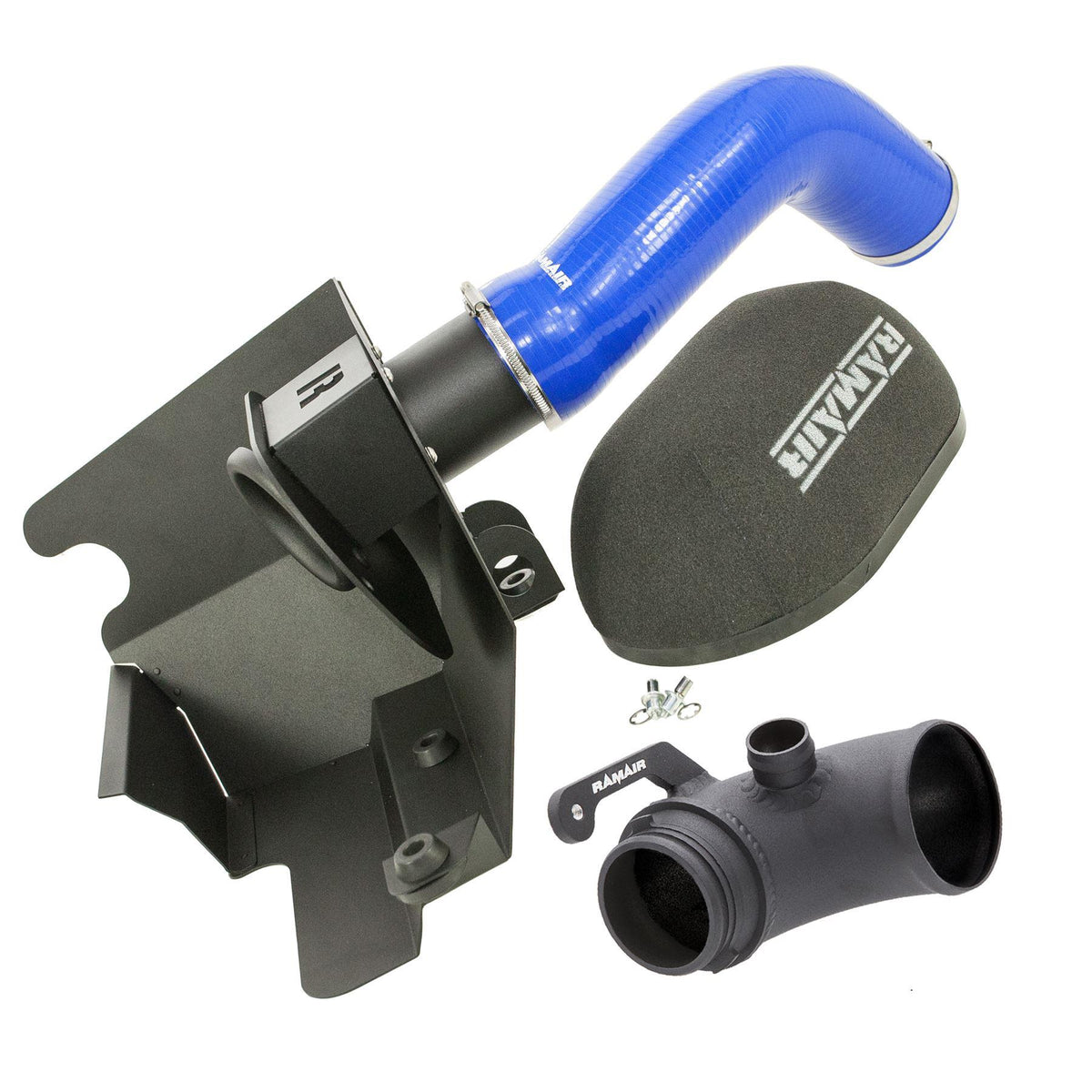 Ramair Blue Ramair Heat Shield Intake Kit Turbo Elbow Included Blue Intake Hose VW MK7 Golf GTI & R, Audi A3, S3 8V, Seat Leon Cupra 280 & Skoda Octavia RS
