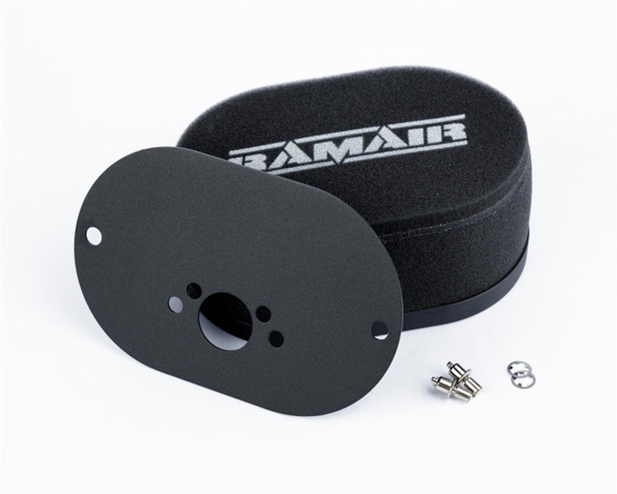 Ramair Carburettor Foam Air Filter with Baseplate to fit SU HS4, HIF4, HIF38 1.5in (Mini Offset) - 25mm Internal Height