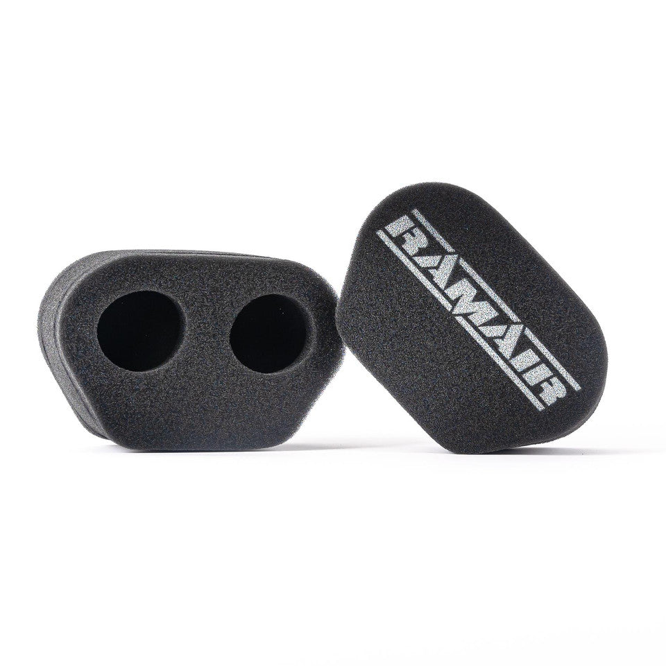Ramair - 2x Twin Inlet Motorcycle Carb Sock Foam Air Filter - 72mm