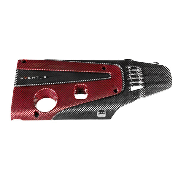 Honda Civic Type R FK2 / FK8 / FL5 Eventuri Carbon Fiber / Red Kevlar Engine Cover
