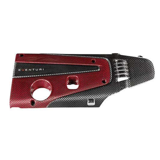 Cache-moteur en fibre de carbone / Kevlar rouge Eventuri pour Honda Civic Type R FK2 / FK8 / FL5