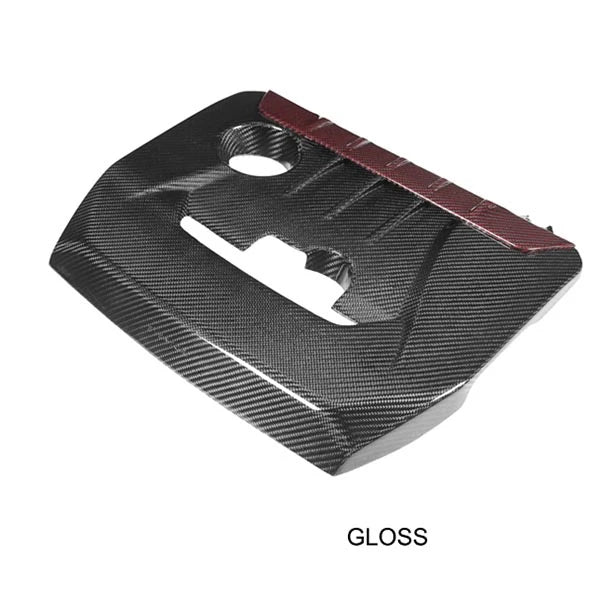 Toyota Yaris GR Eventuri Carbon Fiber / Red Kevlar Engine Cover