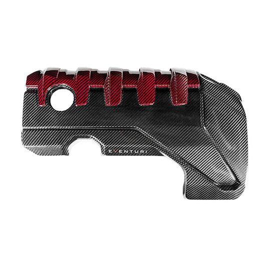 Cubierta de motor Eventuri de fibra de carbono / Kevlar rojo para Audi RS3 8V.5 / TTRS 8S y RS3 8Y