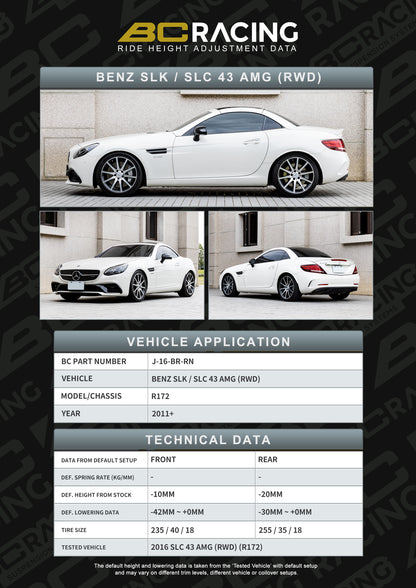 Bc Racing BR RN Coilovers Mercedes slk r172 rwd (11-20) (inc slk55 amg 11-15)