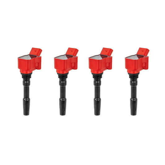 Red ignition coils Alpha Competition S3 8V / Golf 7 GTI / R / Leon 3 Cupra / TT 8S 2.0 TFSI EA888.3