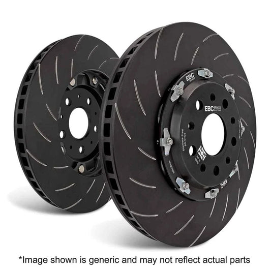 Swept Grooved Front Floating Brake Discs EBC Audi RS4 B7