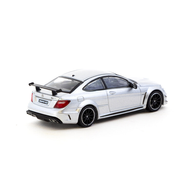 Tarmac Works 1/64 Mercedes C 63 AMG Coupé Black Series Silver Metallic