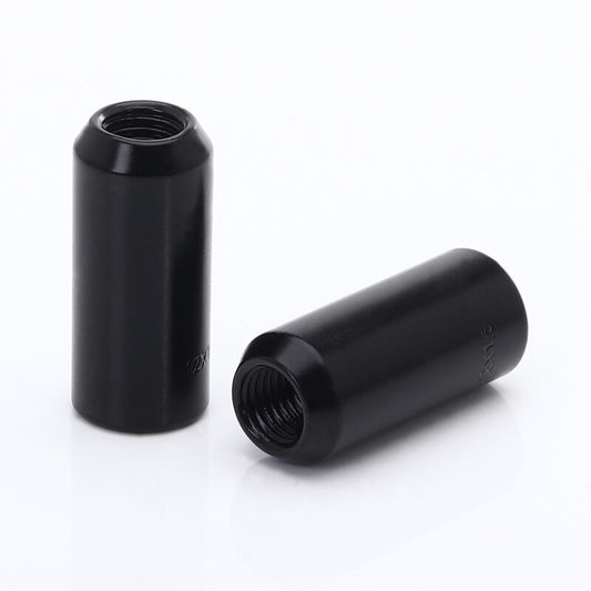 12x1.5 Internal Drive Black Long Wheel Lug Nuts (Set of 20)