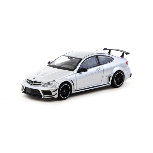 Tarmac Works 1/64 Mercedes C 63 AMG Coupé Black Series Silver Metallic
